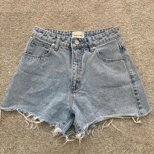 Abrand Jeans Venice Blue Cut Off Denim Shorts Women's Size 24